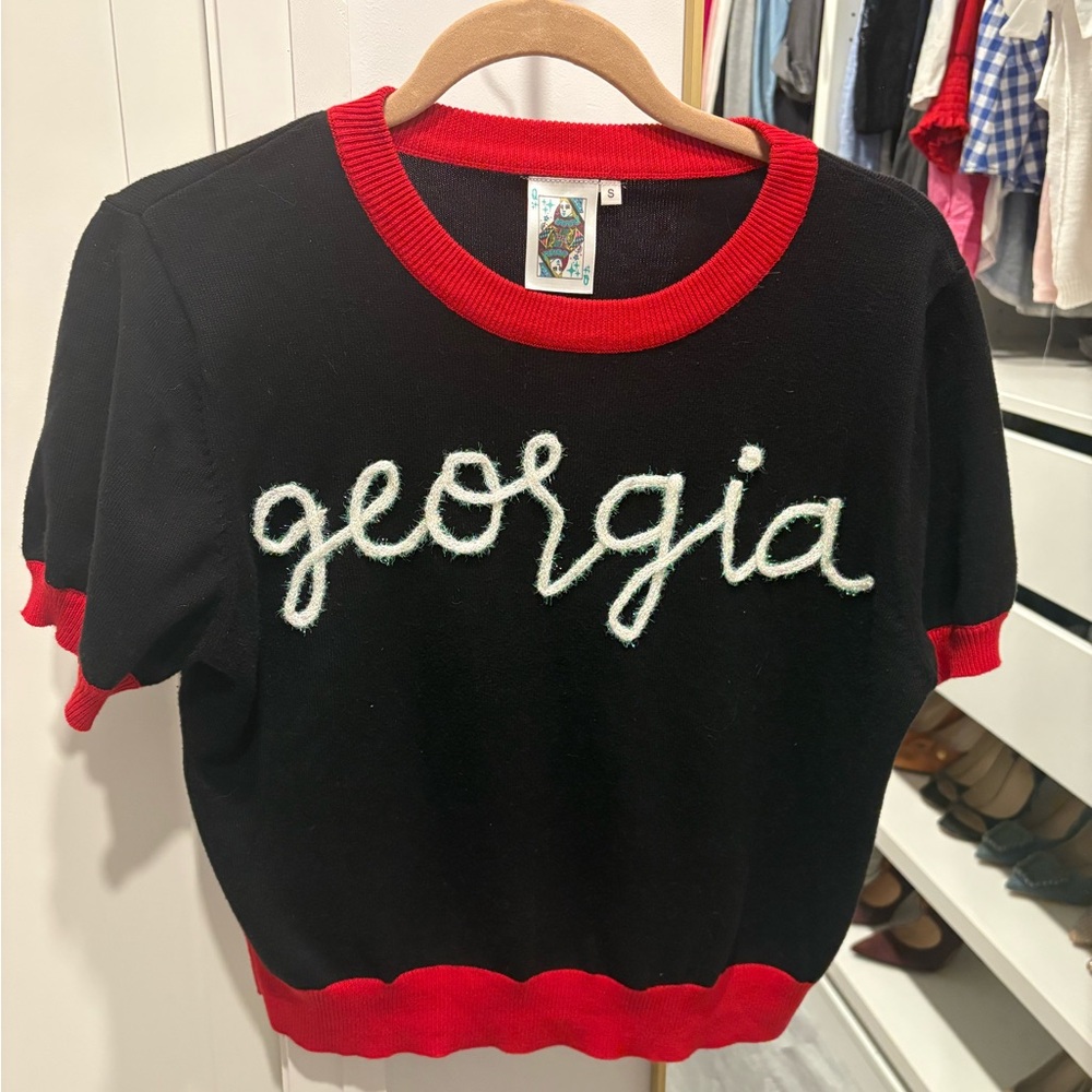 QUEEN OF SPARKLES Black and Red Sweater